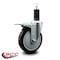 Service Caster 5'' Black Poly Swivel 1-1/4'' Expanding Stem Caster Total Lock Brake SCC-EXTTL20S514-PPUB-BLK-114 - alternate 3
